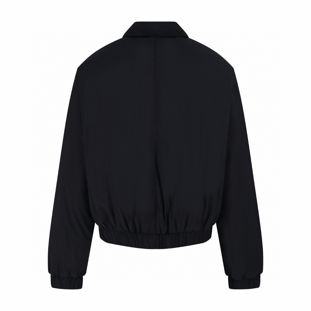 AMIPARIS De Coeur 爱心铁标 尼龙夹棉拉链外套 棉服 夹克 长袖 保暖 黑色 C0 HJK034PA0009-001