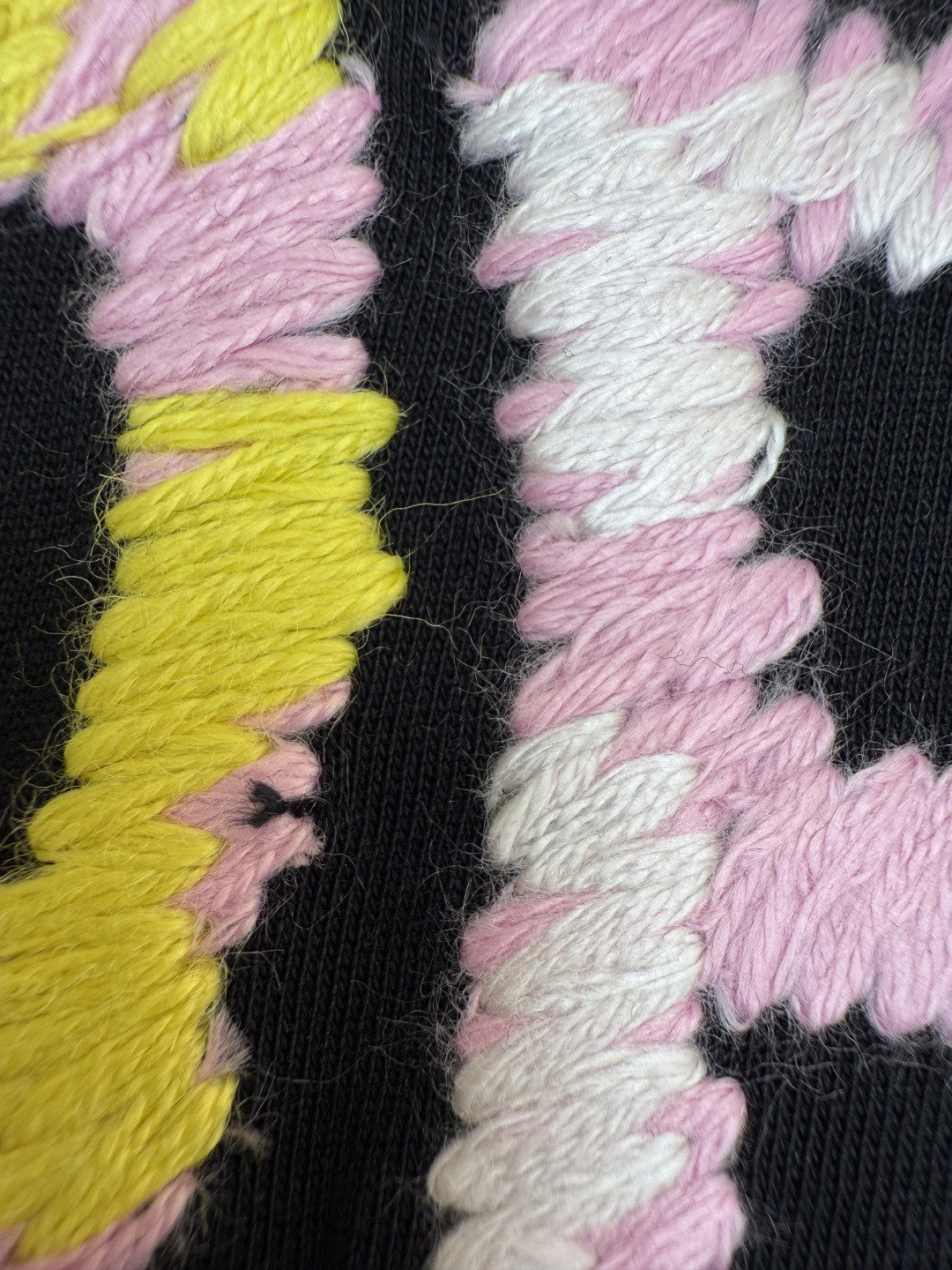 Loewe 罗意威 彩色毛线袖圆领短袖 T恤 夏季 黑色 A2 H526Y22XBF-1100