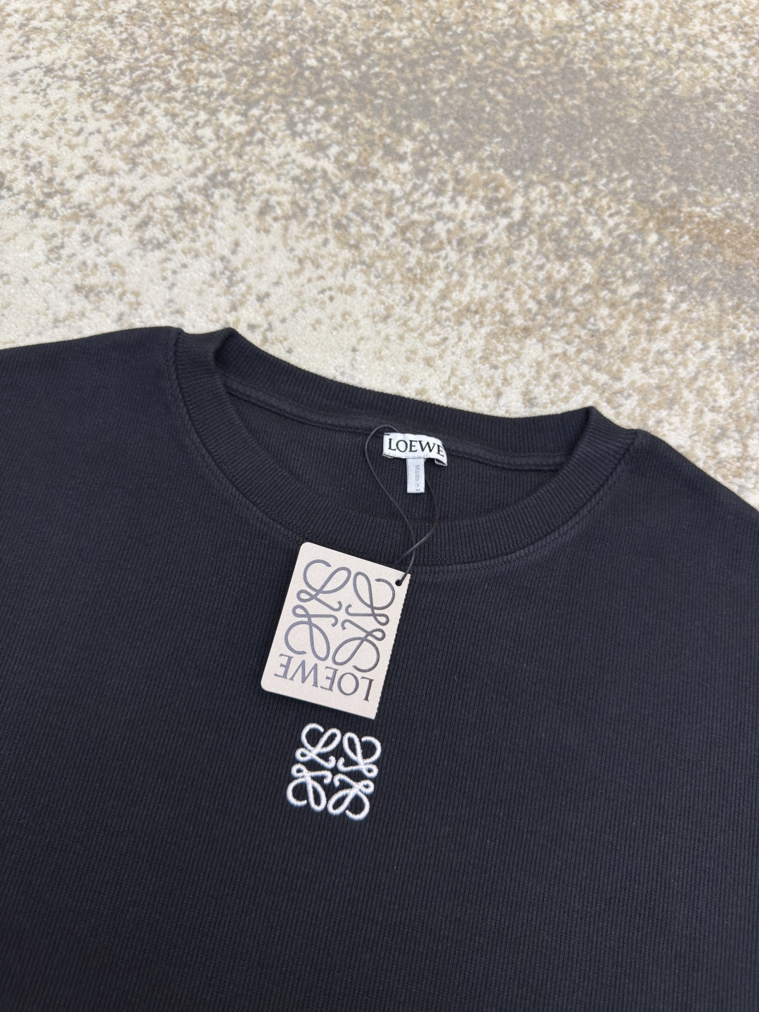 LOEWE 罗意威 胸口刺绣logo长袖T恤 打底衫 灰色 白色 黑色 A5 H526Y22XAZ-1440