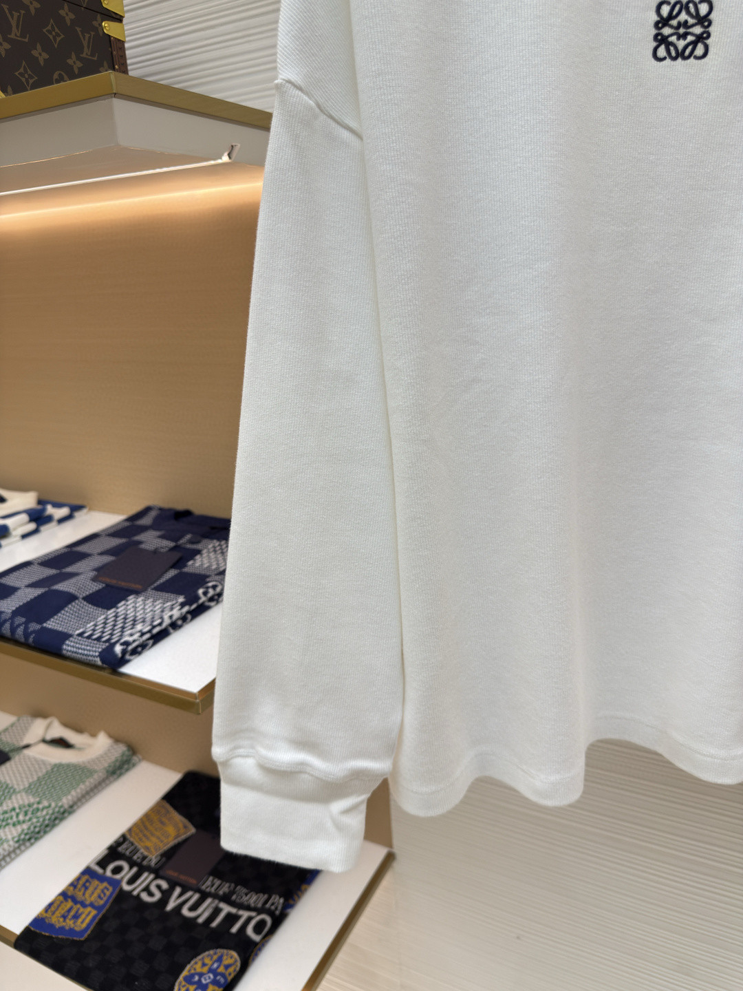 LOEWE 罗意威 胸口刺绣logo长袖T恤 打底衫 灰色 白色 黑色 A5 H526Y22XAZ-1440