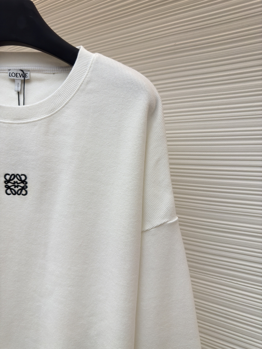 LOEWE 罗意威 胸口刺绣logo长袖T恤 打底衫 灰色 白色 黑色 A5 H526Y22XAZ-1440