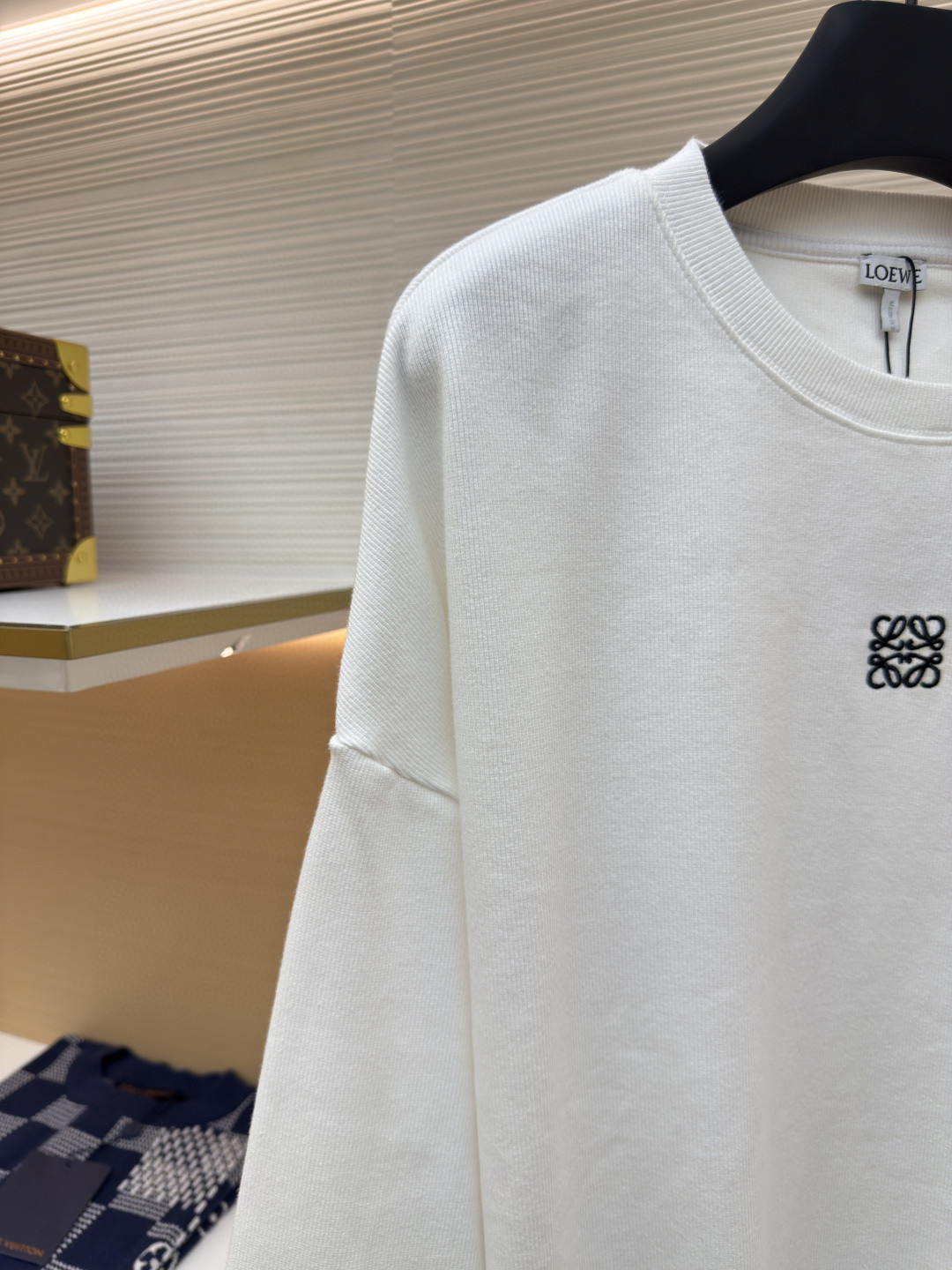 LOEWE 罗意威 胸口刺绣logo长袖T恤 打底衫 灰色 白色 黑色 A5 H526Y22XAZ-1440