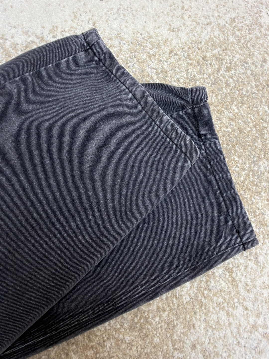 Loewe 罗意威 皮革贴片宽松牛仔裤 长裤 裤子 黑色 B0 H526Y11WAJ-1100