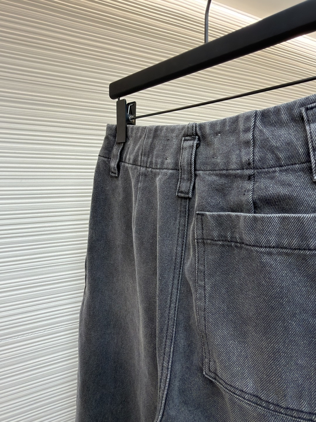 Loewe 罗意威 皮革贴片宽松牛仔裤 长裤 裤子 黑色 B0 H526Y11WAJ-1100