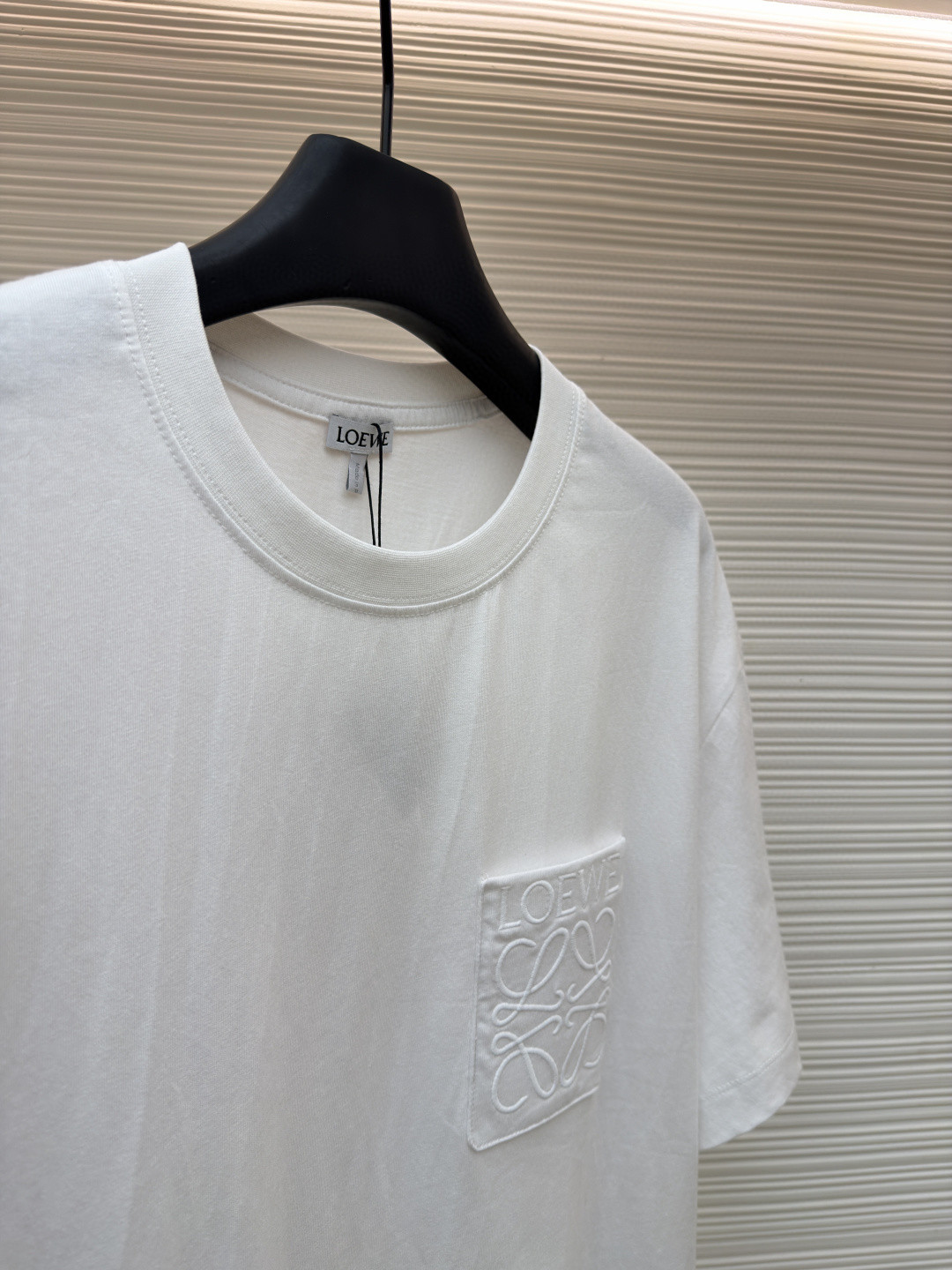 Loewe 口袋刺绣圆领短袖 T恤 夏季 白色 黑色 A2 H526Y22XBC-2100