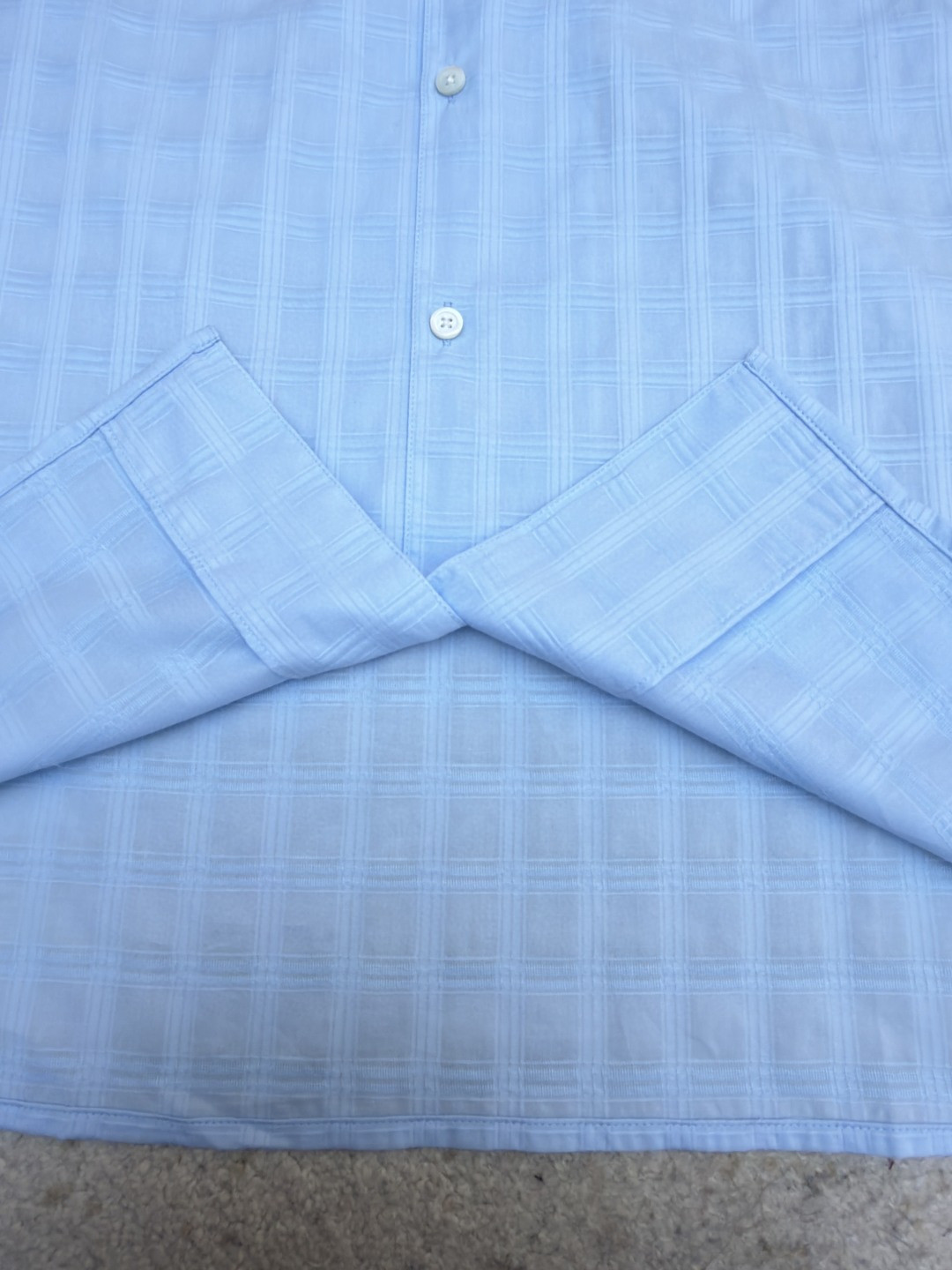 Loewe 罗意威 刺绣字母logo格子衬衫 短袖 蓝色 A5 H526Y05WEX-5140