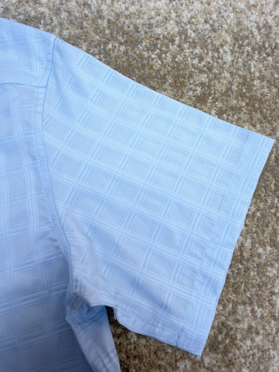 Loewe 罗意威 刺绣字母logo格子衬衫 短袖 蓝色 A5 H526Y05WEX-5140