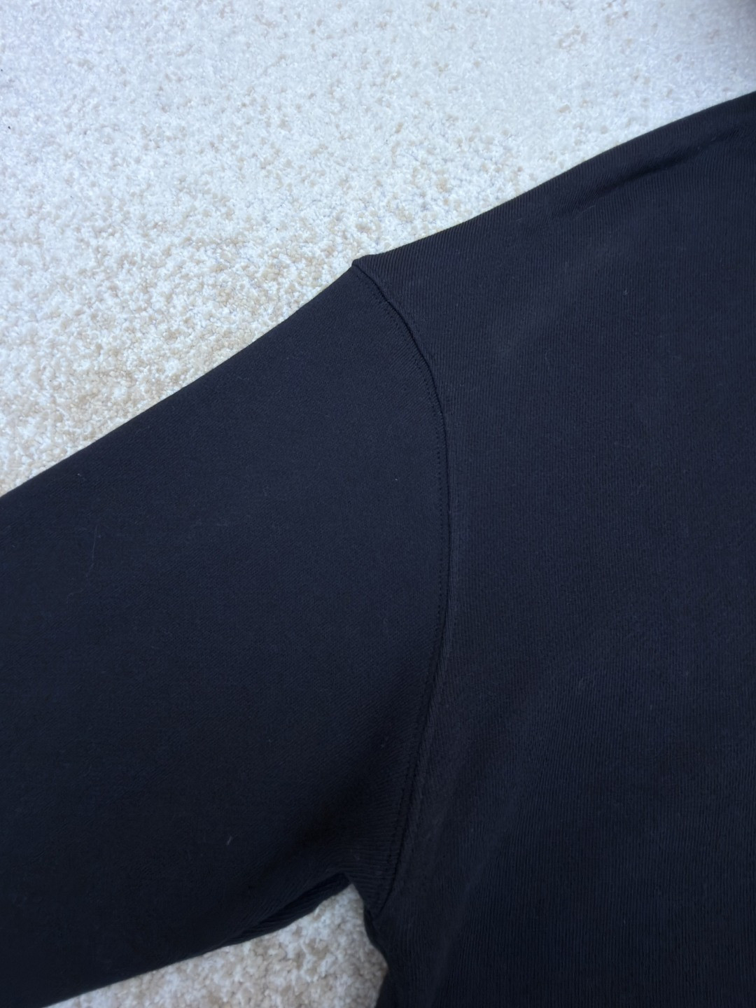 LOEWE 罗意威 皮革抽绳刺绣logo连帽卫衣 长袖 灰色 黑色 A7 H526Y25X53-1440