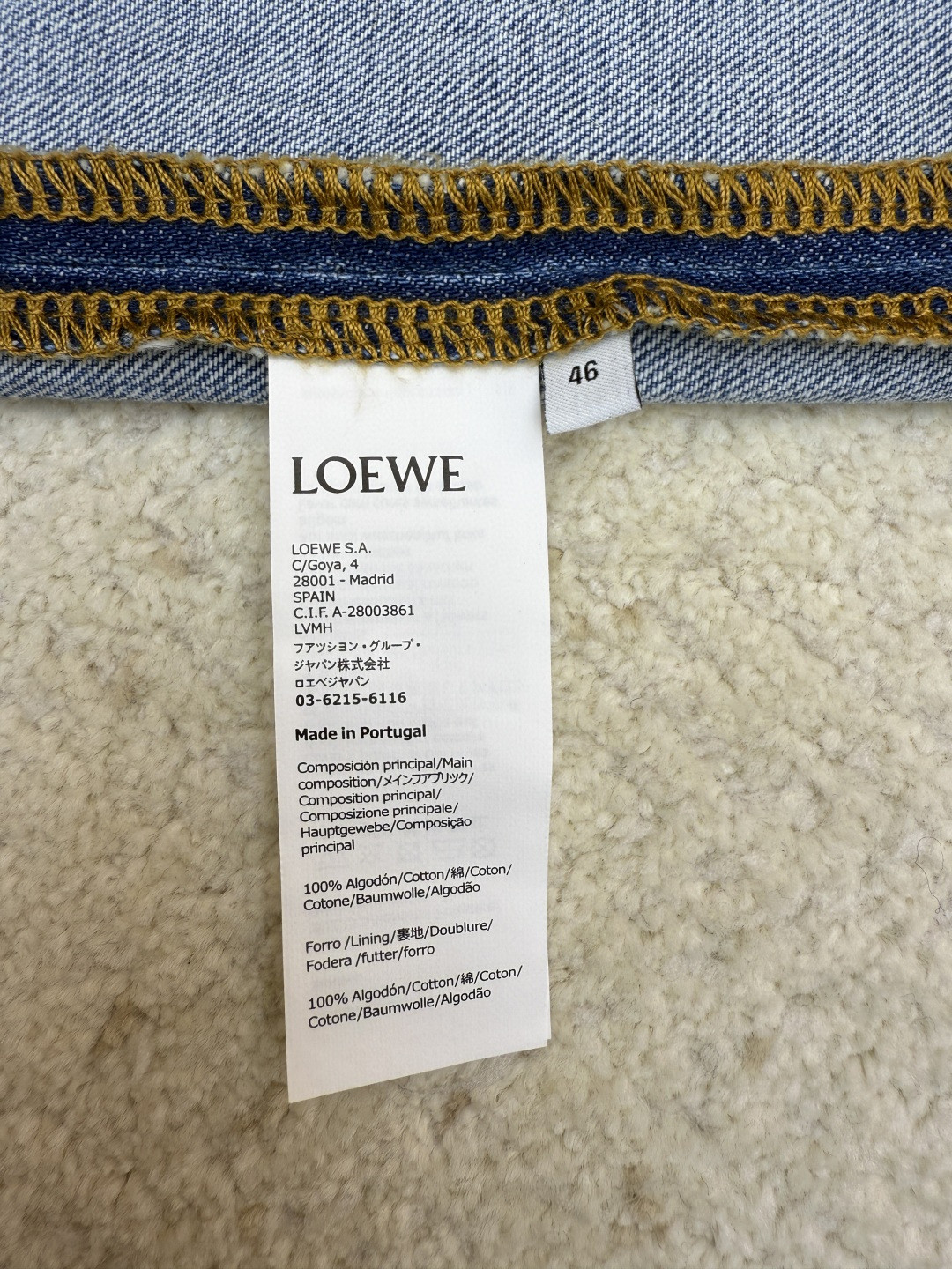 Loewe 罗意威 袖口刺绣图案 丹宁牛仔衬衫 短袖 外套 夏季 蓝色 A5 H526Y1DW18-6395