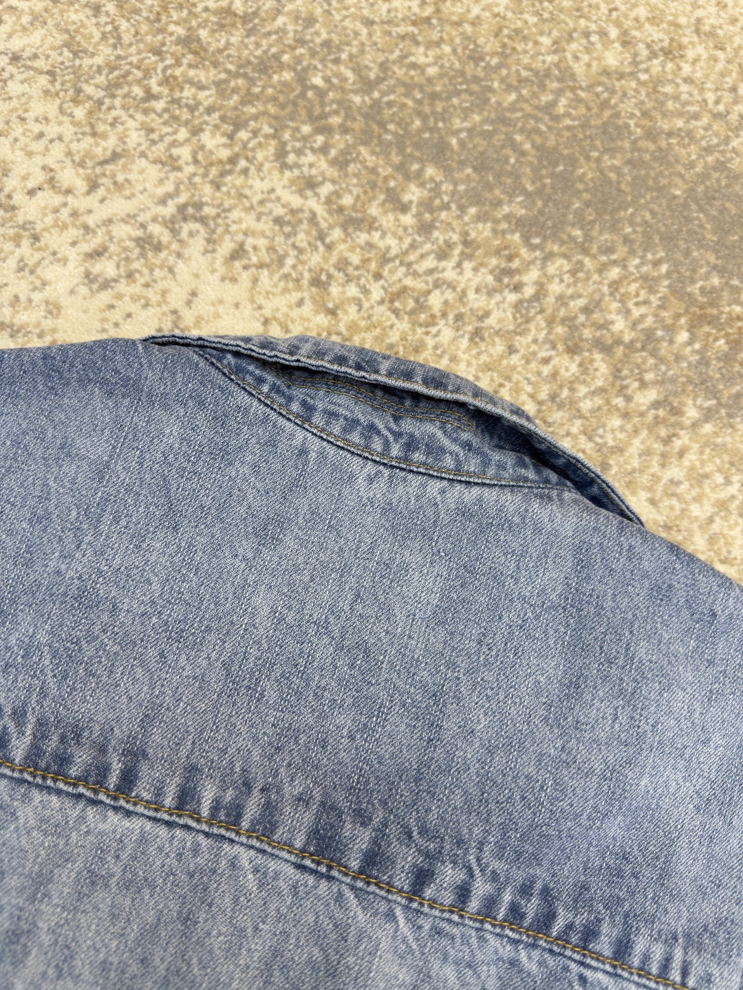 Loewe 罗意威 袖口刺绣图案 丹宁牛仔衬衫 短袖 外套 夏季 蓝色 A5 H526Y1DW18-6395