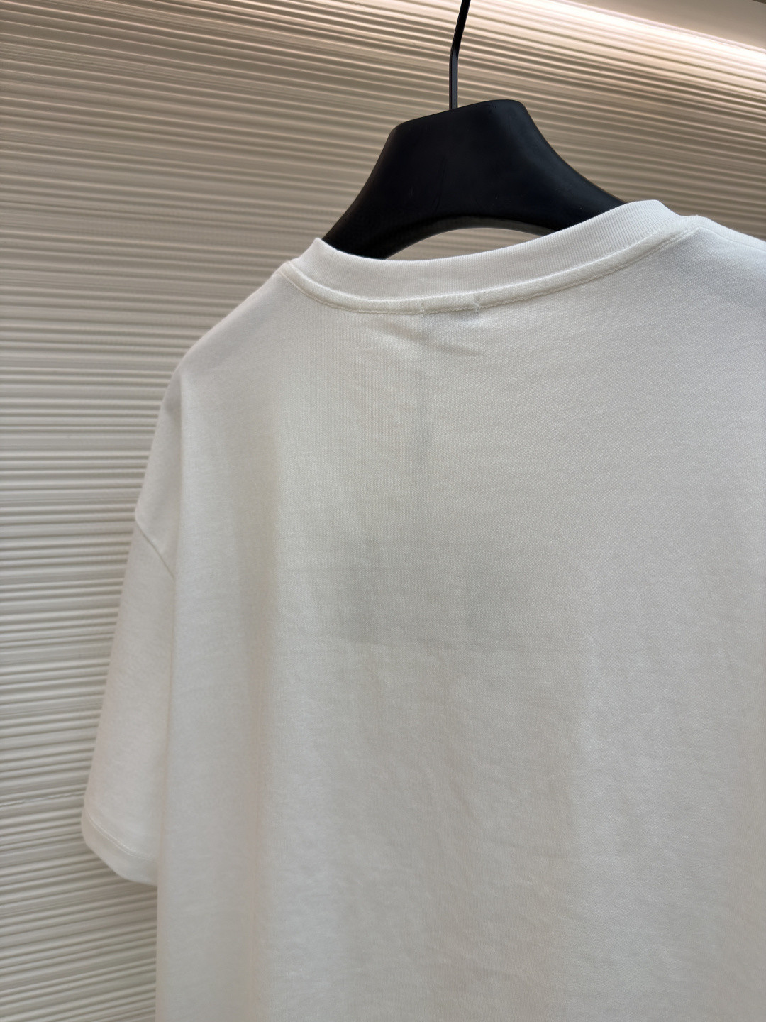 Loewe 贴袋刺绣圆领短袖 T恤 夏季 黑色 白色 橙色 A2 H526Y22XDE-2100