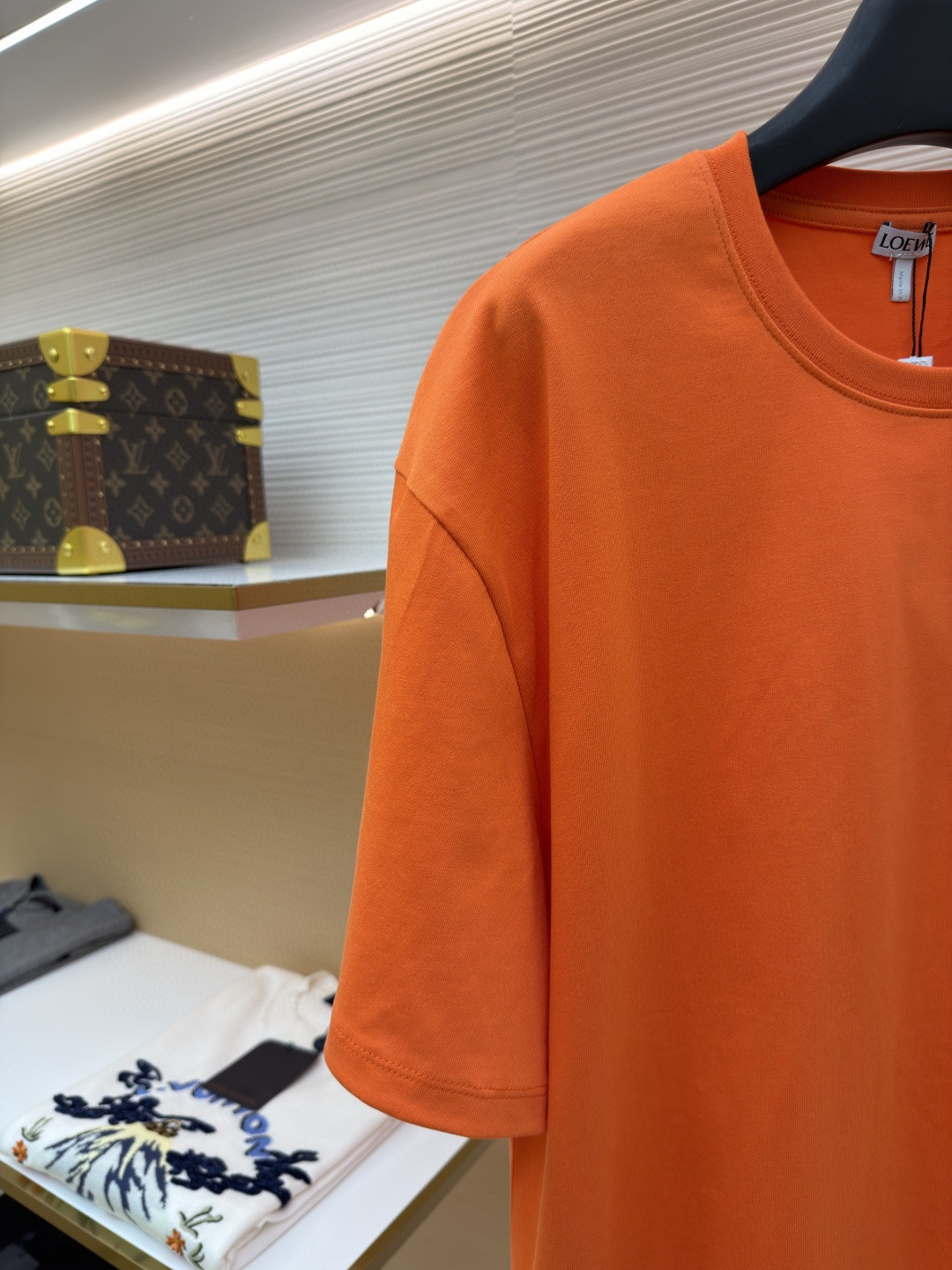 Loewe 贴袋刺绣圆领短袖 T恤 夏季 黑色 白色 橙色 A2 H526Y22XDE-2100