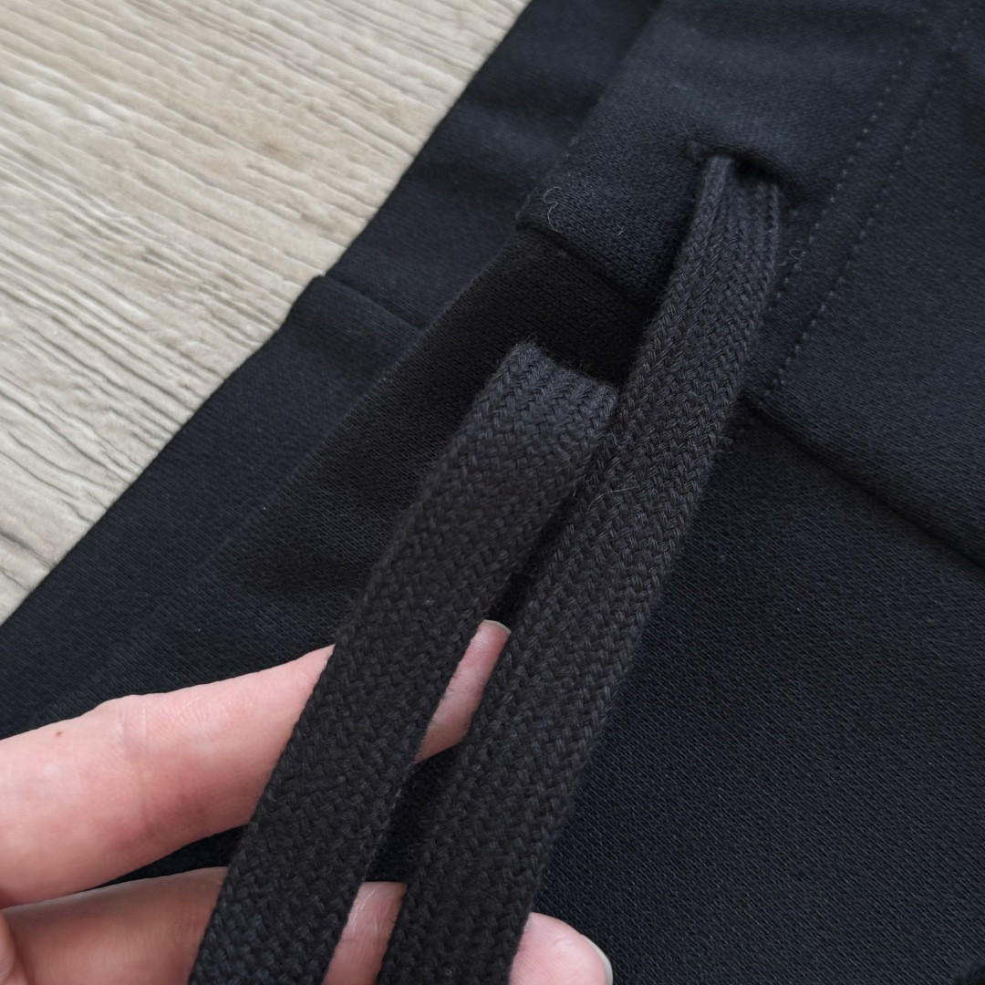 Chrome Hearts 克罗心 Deadly Doll 联名款 十字架美少女松紧腰直筒运动裤 抓绒 卫裤 休闲裤 长裤 裤子 黑色 CH-RM0607