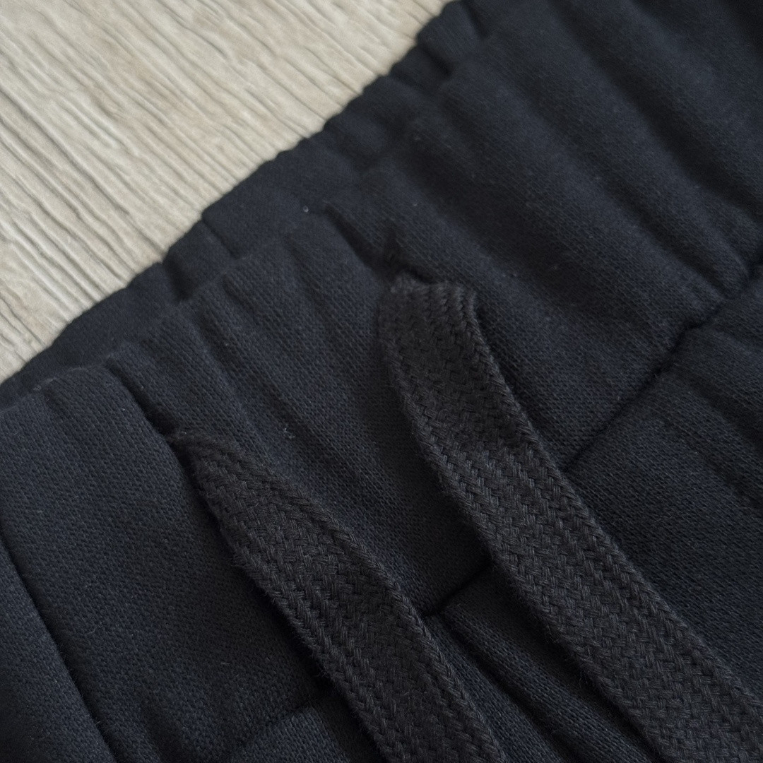 Chrome Hearts 克罗心 侧边蓝色梵文印花松紧腰束脚运动裤 抓绒 卫裤 休闲裤 长裤 裤子 黑蓝色 