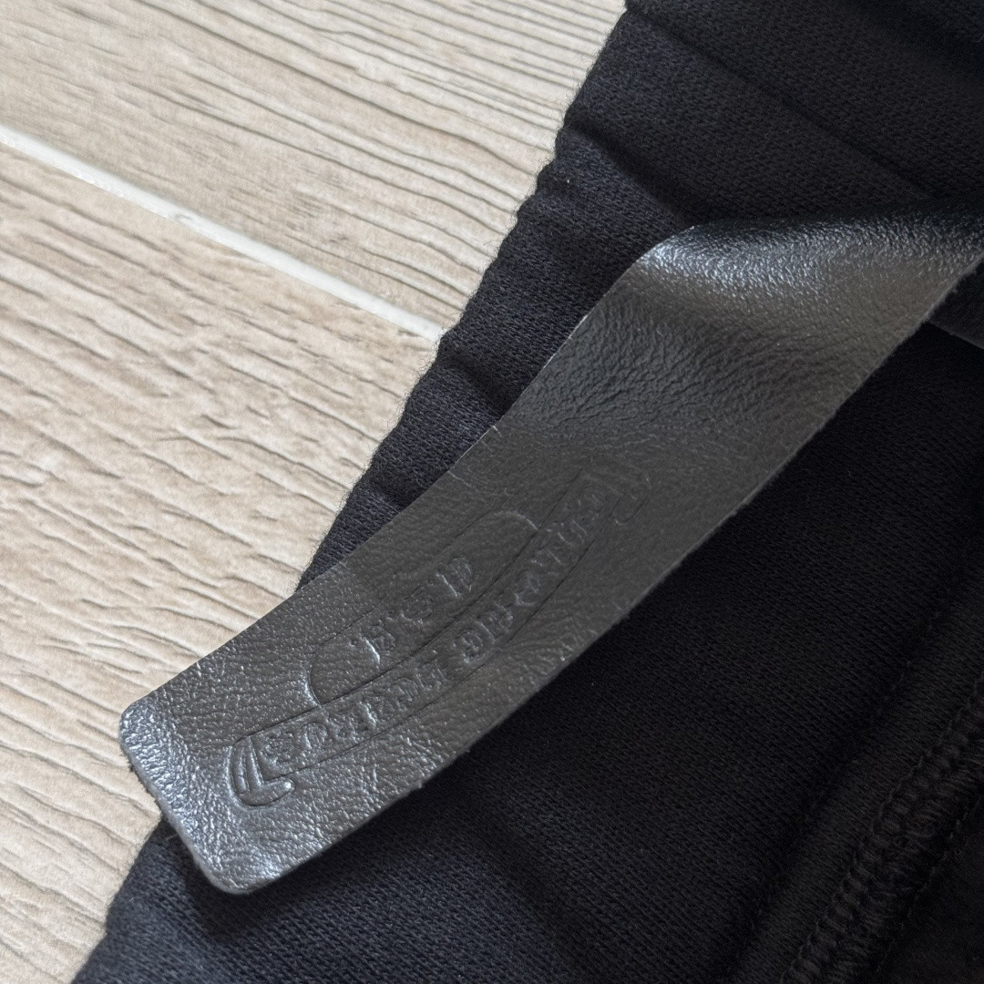 Chrome Hearts 克罗心 侧边粉色宝剑印花松紧腰束脚运动裤 抓绒 卫裤 休闲裤 长裤 裤子 黑粉色 