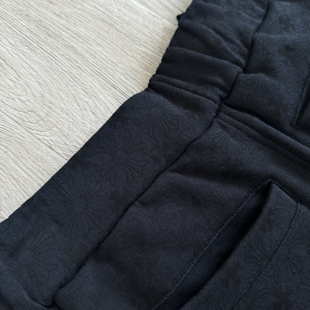 Chrome Hearts 克罗心 暗纹满印松紧腰束脚运动裤 卫裤 休闲裤 长裤 裤子 黑色 