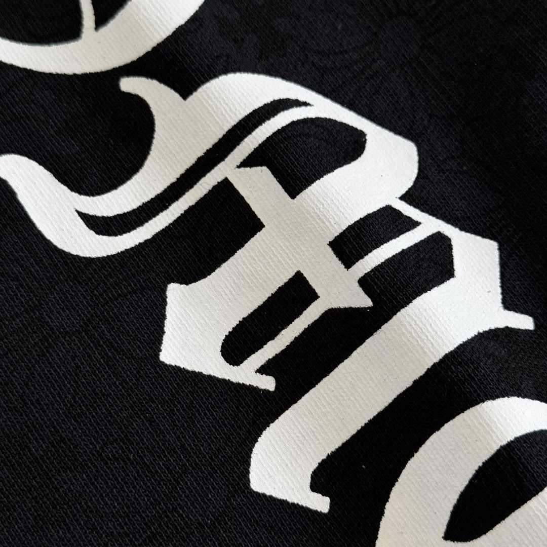 Chrome Hearts 克罗心 暗纹满印松紧腰束脚运动裤 卫裤 休闲裤 长裤 裤子 黑色 