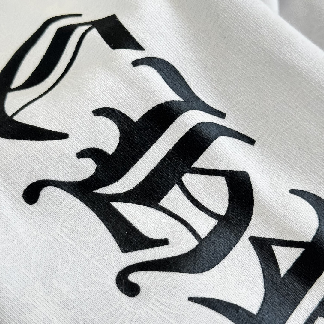 Chrome Hearts 克罗心 暗纹满印松紧腰束脚运动裤 卫裤 休闲裤 长裤 裤子 白色 CH-44989