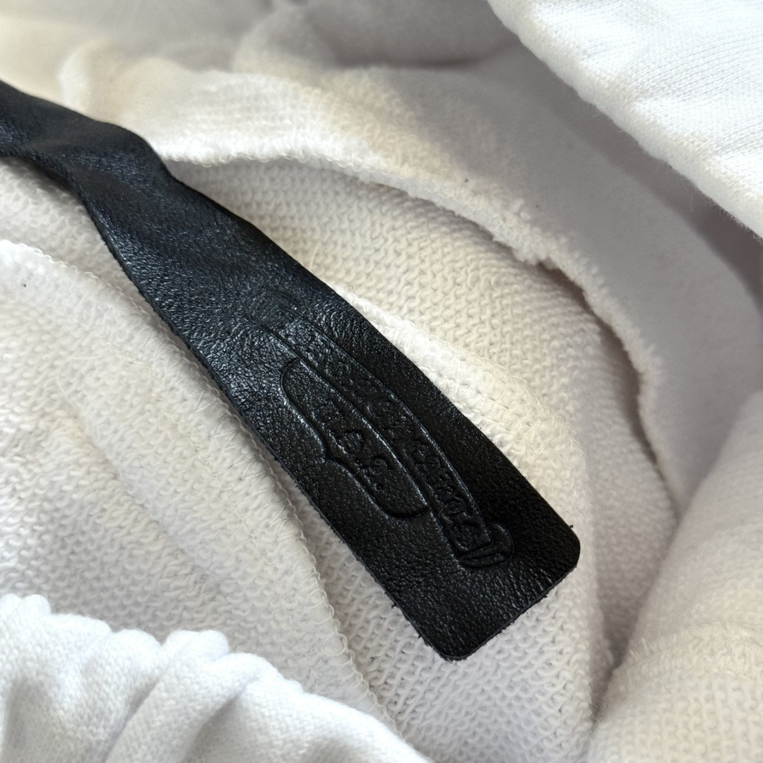 Chrome Hearts 克罗心 暗纹满印松紧腰束脚运动裤 卫裤 休闲裤 长裤 裤子 白色 CH-44989