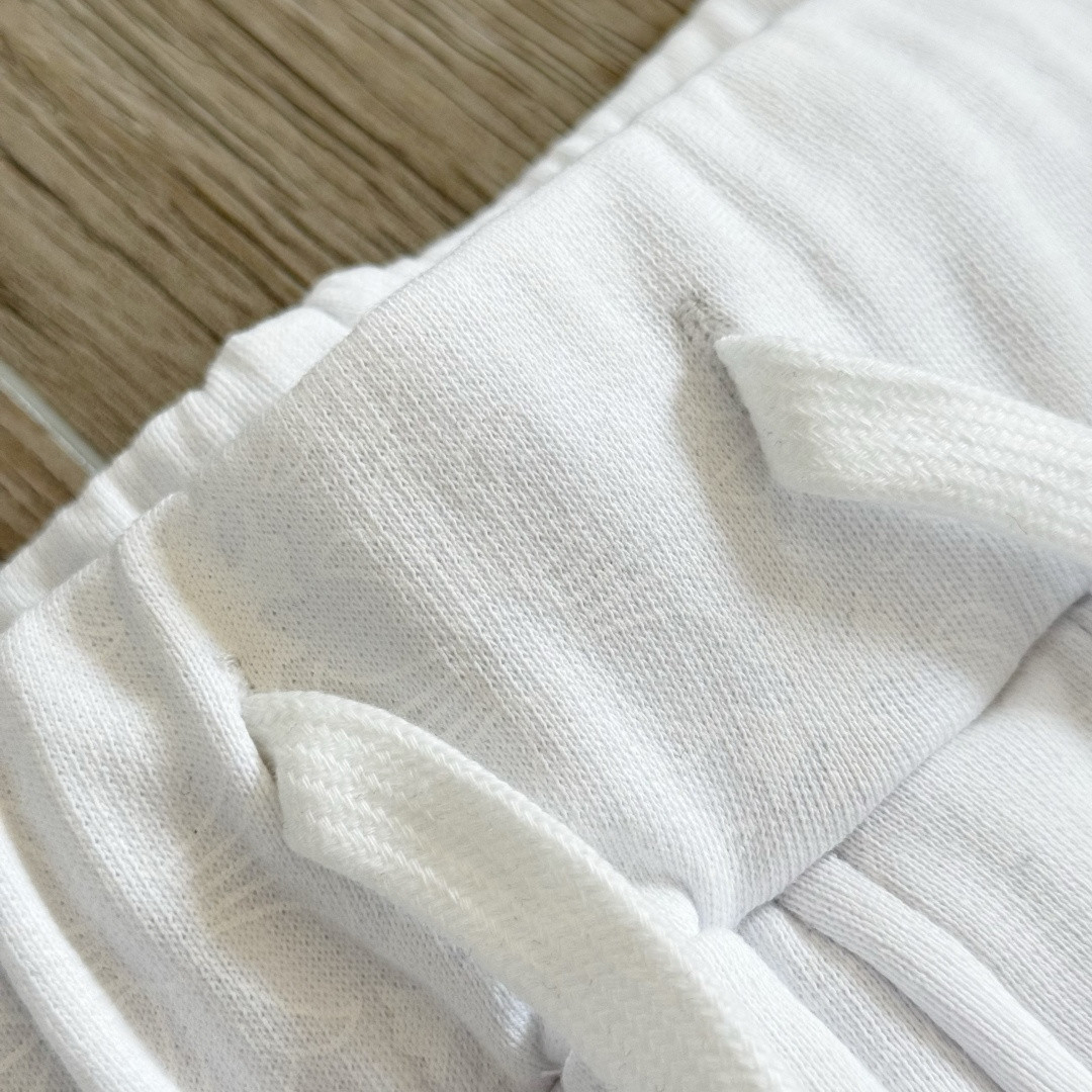 Chrome Hearts 克罗心 暗纹满印松紧腰束脚运动裤 卫裤 休闲裤 长裤 裤子 白色 CH-44989