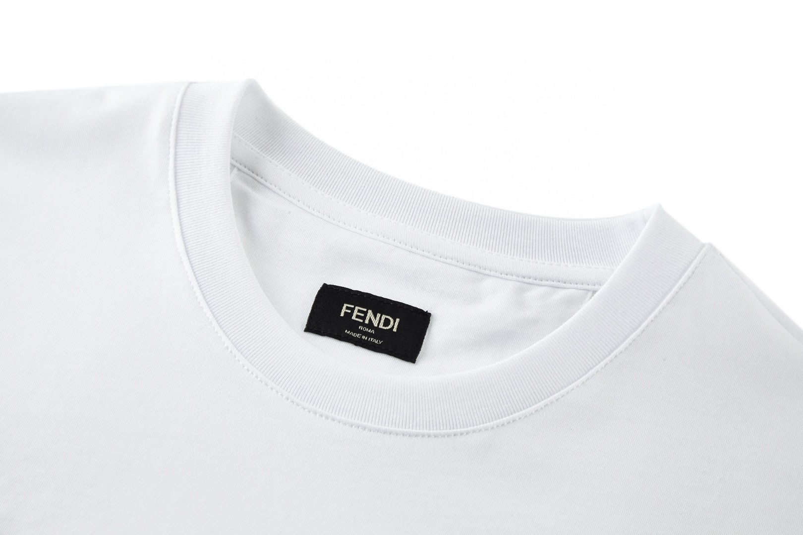 FENDI 芬迪 刺绣标识T恤 短袖 套头 夏季 蓝色 白色 A2 FY0936AVOHF0PTH