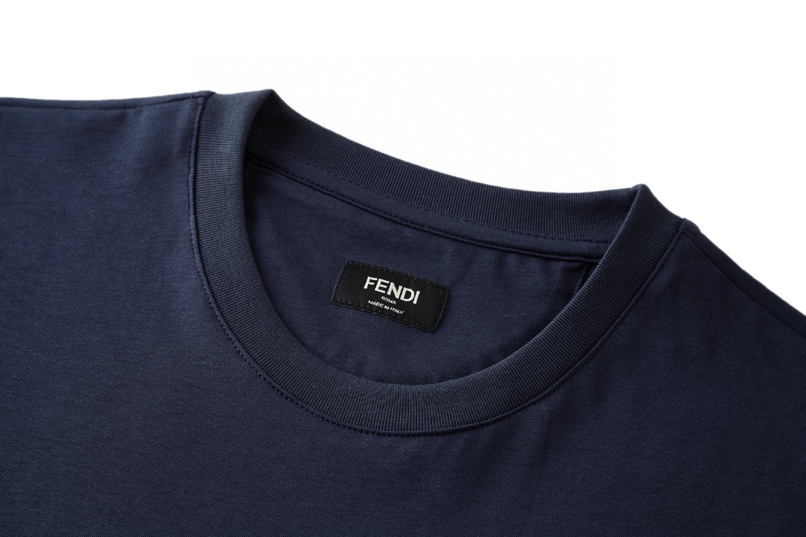 FENDI 芬迪 刺绣标识T恤 短袖 套头 夏季 蓝色 白色 A2 FY0936AVOHF0PTH