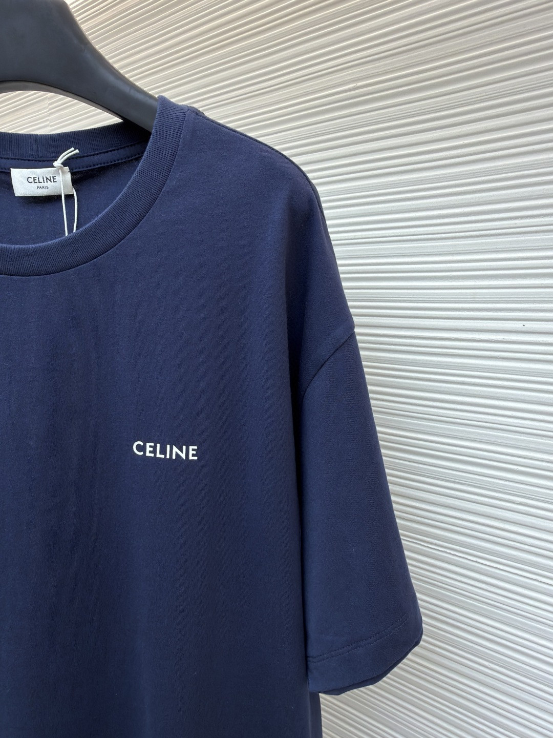 CELINE 赛琳 字母logo印花 短袖 T恤 圆领 夏款 黑色 白色 蓝色 A2