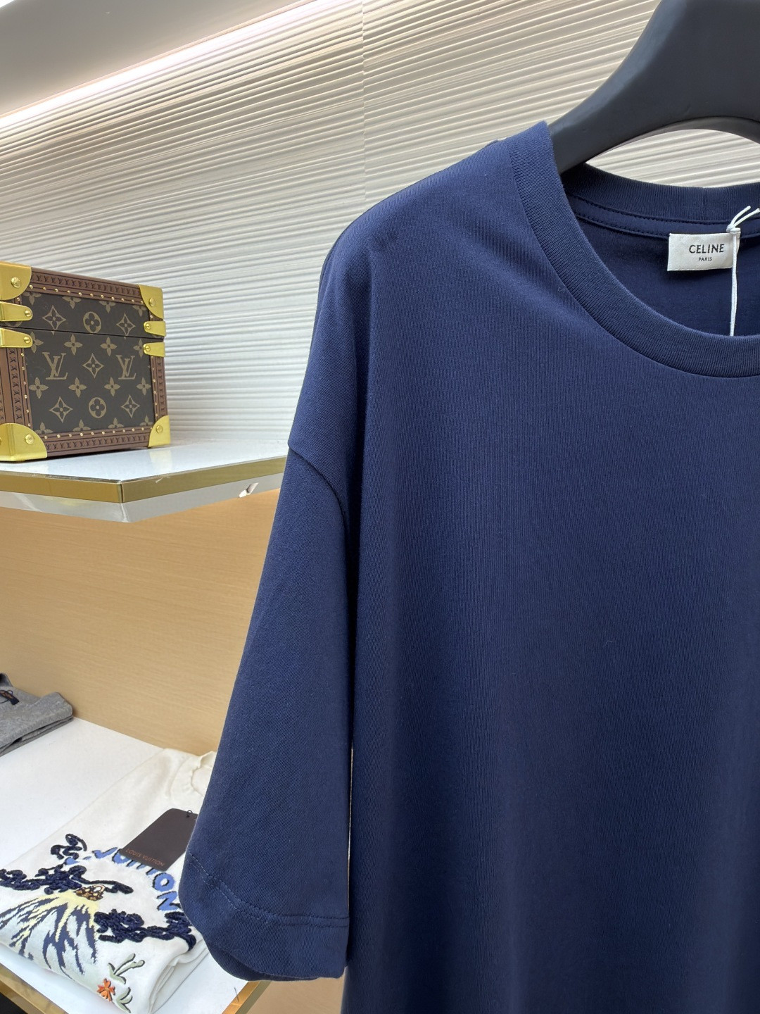 CELINE 赛琳 字母logo印花 短袖 T恤 圆领 夏款 黑色 白色 蓝色 A2