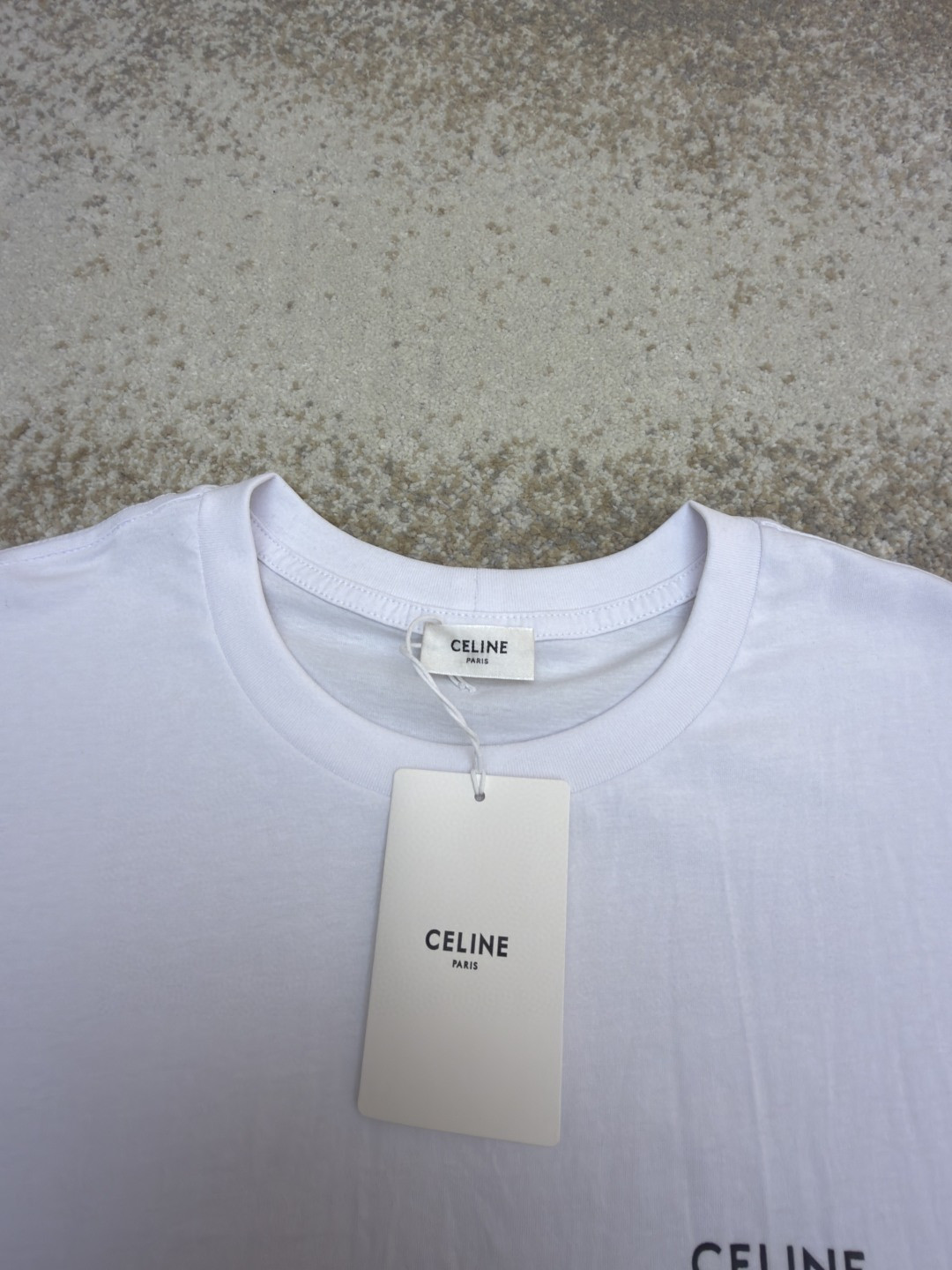 CELINE 赛琳 字母logo印花 短袖 T恤 圆领 夏款 黑色 白色 蓝色 A2