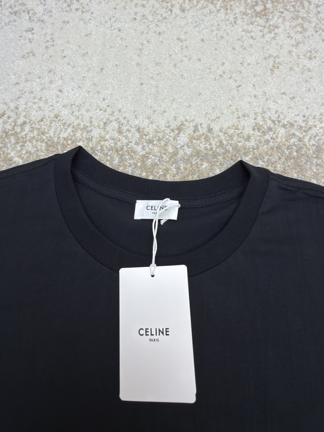 CELINE 赛琳 字母logo印花 短袖 T恤 圆领 夏款 黑色 白色 蓝色 A2