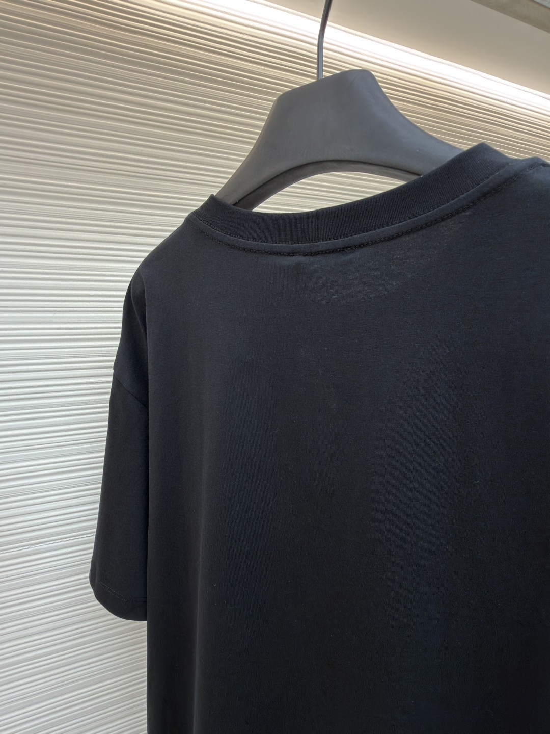 CELINE 赛琳 字母logo印花 短袖 T恤 圆领 夏款 黑色 白色 蓝色 A2