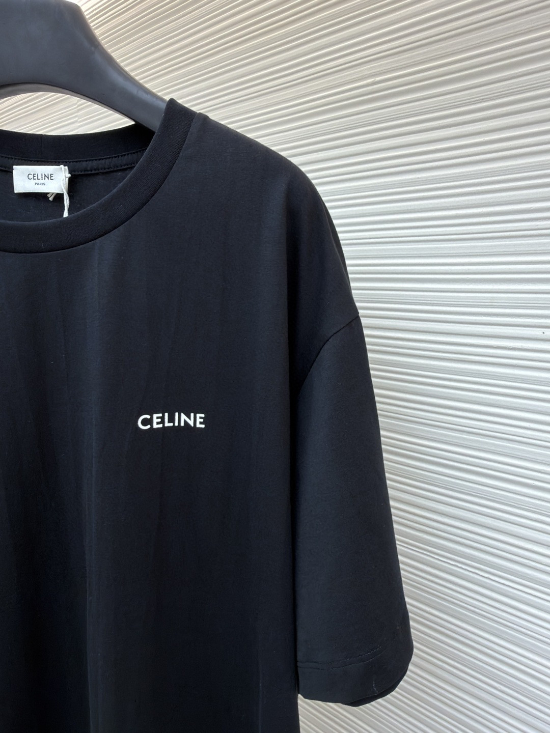 CELINE 赛琳 字母logo印花 短袖 T恤 圆领 夏款 黑色 白色 蓝色 A2
