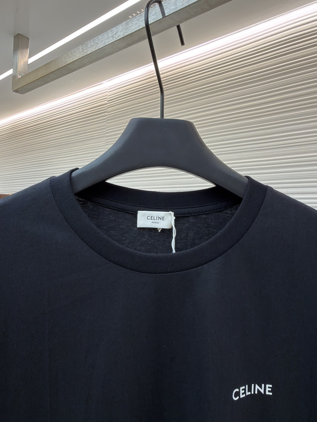 CELINE 赛琳 字母logo印花 短袖 T恤 圆领 夏款 黑色 白色 蓝色 A2