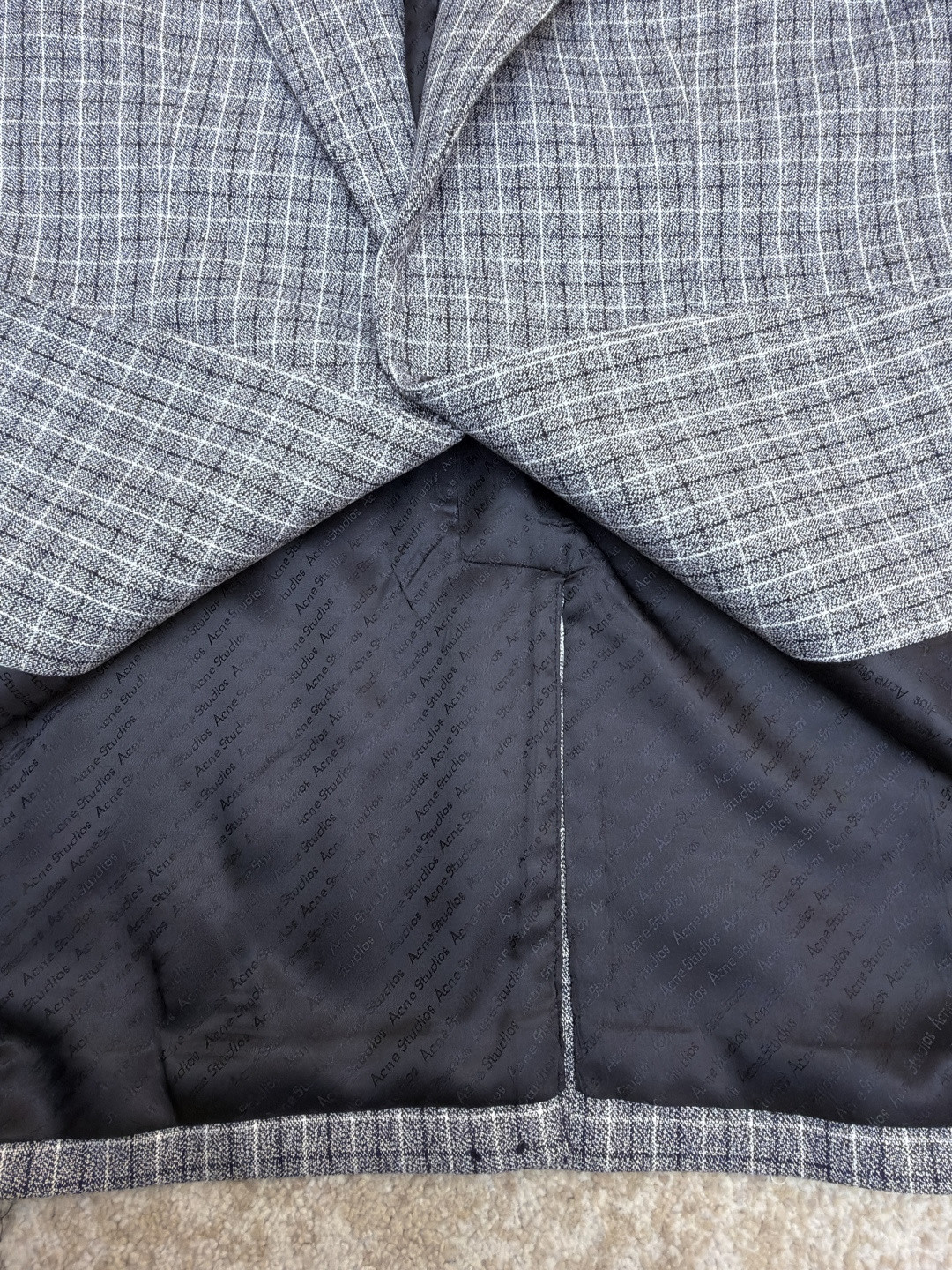 Acne Studios 格纹羊毛西服 西装外套 夹克 长袖 C0 BH0229-J83