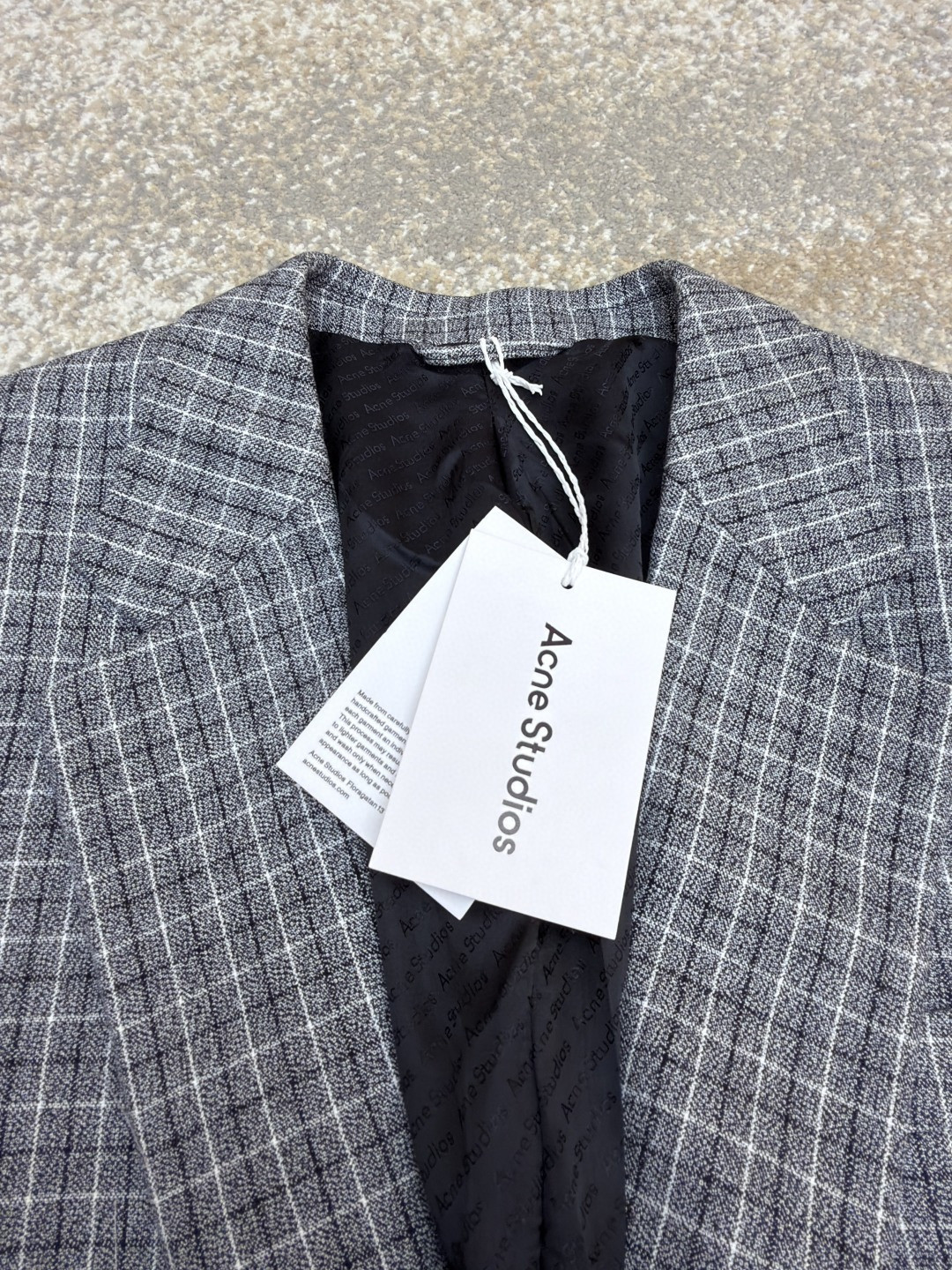 Acne Studios 格纹羊毛西服 西装外套 夹克 长袖 C0 BH0229-J83