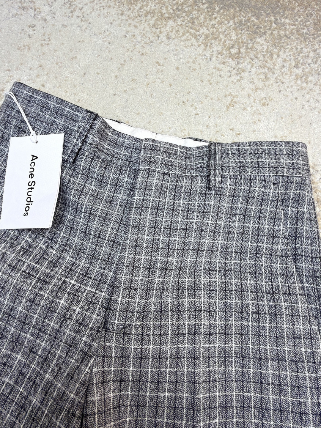 Acne Studios 格纹羊毛西裤 长裤 裤子 B0 BK0715-J83