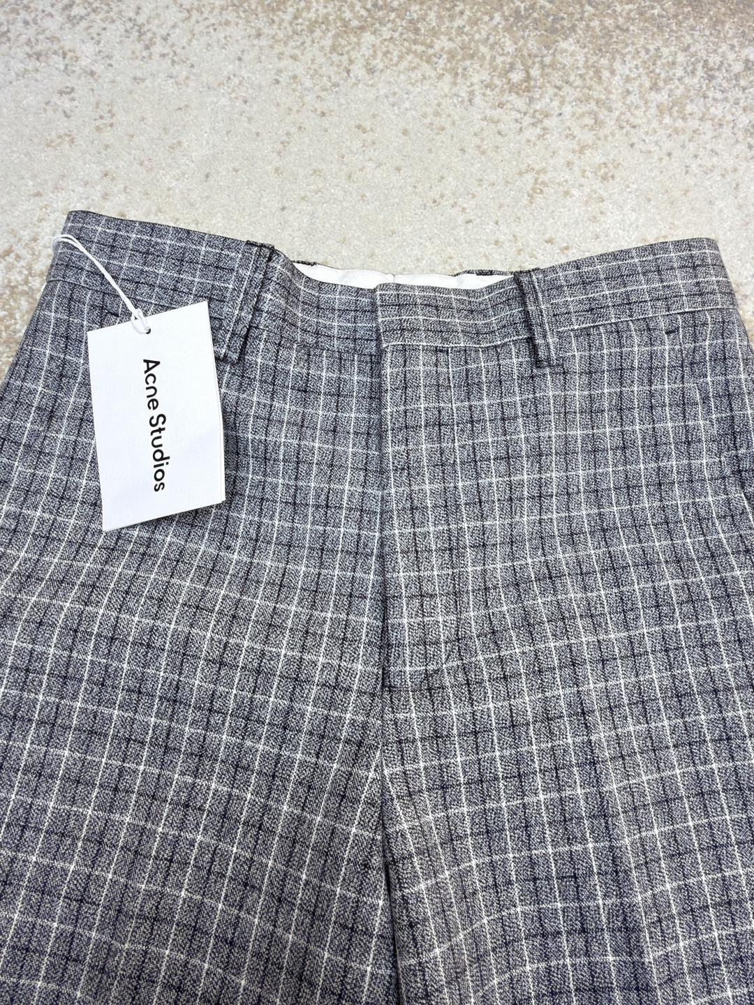 Acne Studios 格纹羊毛西裤 长裤 裤子 B0 BK0715-J83