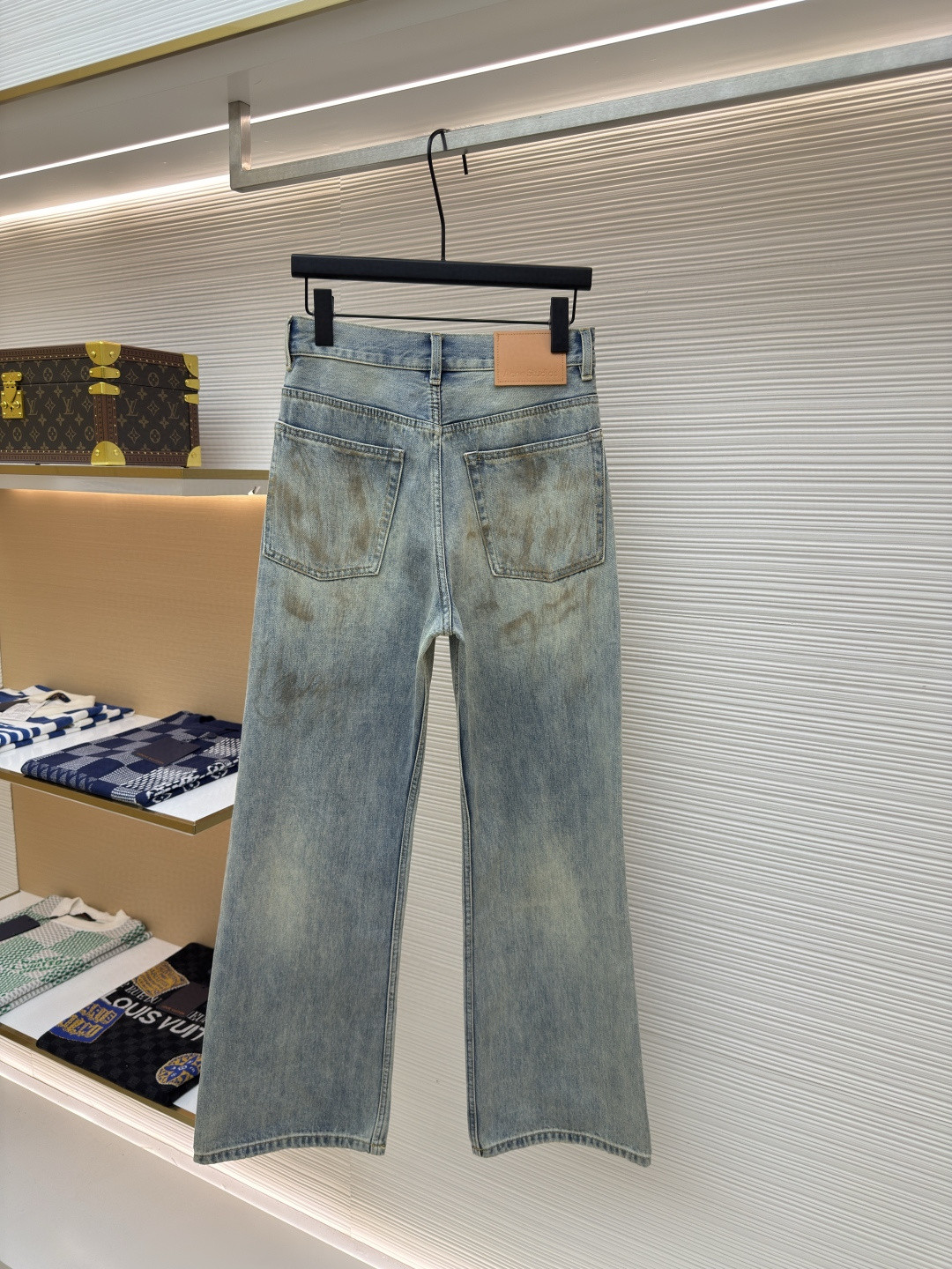 Acne Studios 脏脏泼墨破洞牛仔裤 长裤 裤子 蓝色 B0