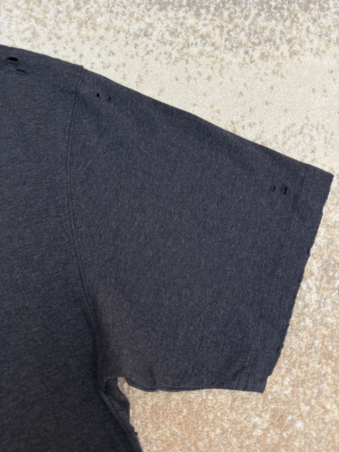 Acne Studios 做旧徽标印花破洞T恤 短袖 绿色 黑色 A2 CL0294-BCA