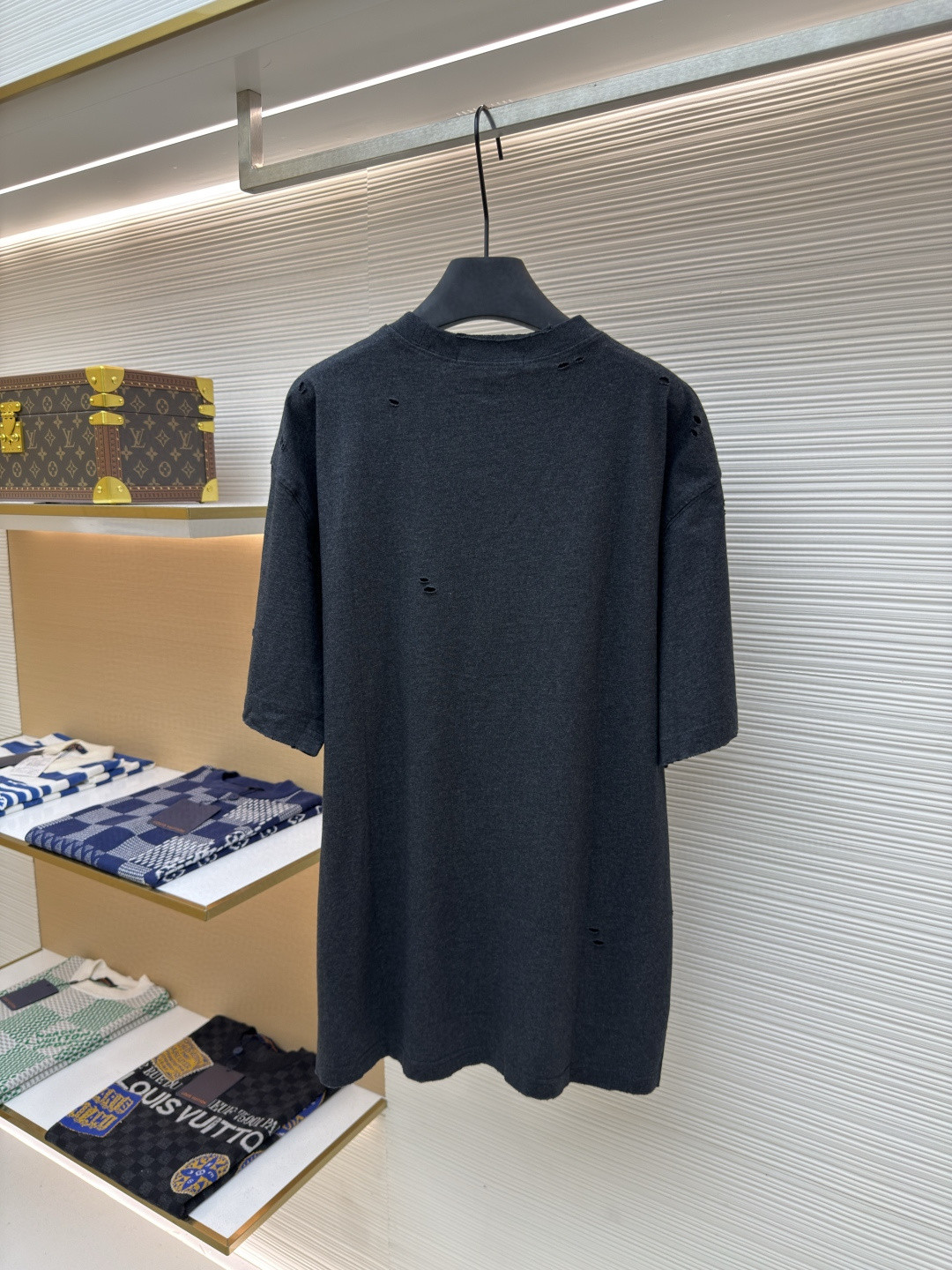 Acne Studios 做旧徽标印花破洞T恤 短袖 绿色 黑色 A2 CL0294-BCA