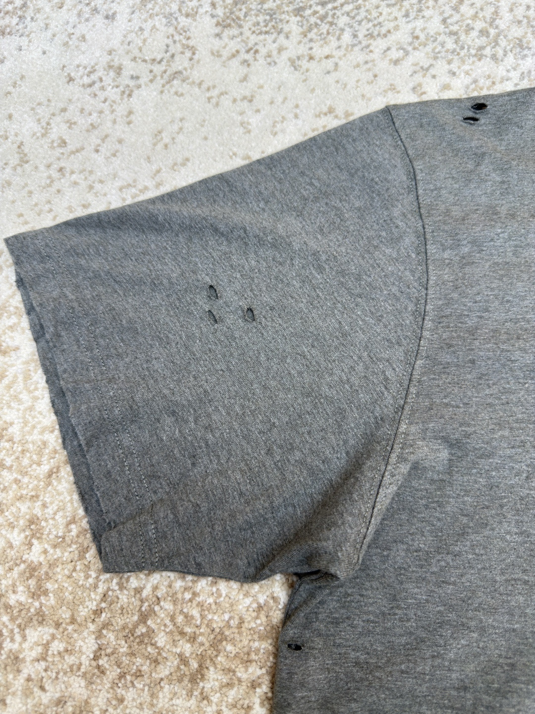 Acne Studios 做旧徽标印花破洞T恤 短袖 绿色 黑色 A2 CL0294-BCA