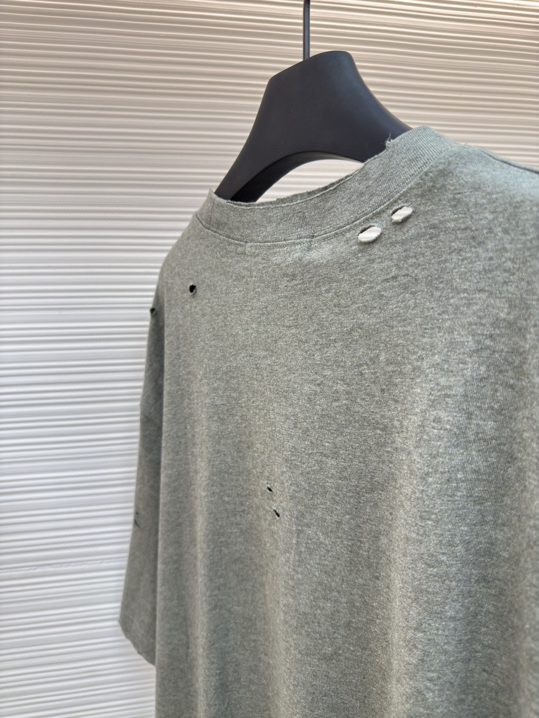 Acne Studios 做旧徽标印花破洞T恤 短袖 绿色 黑色 A2 CL0294-BCA