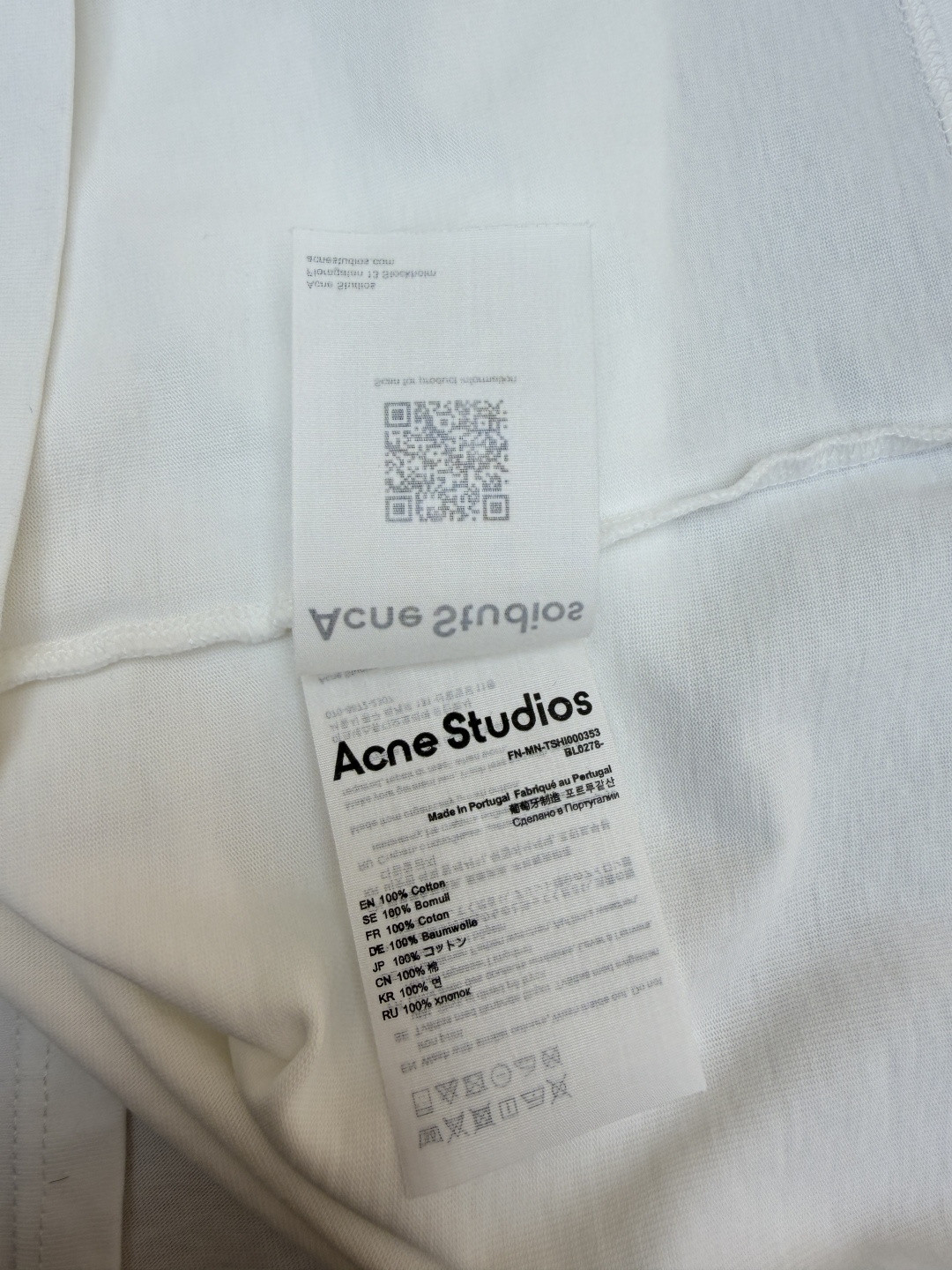 Acne Studios 贴皮徽标做旧T恤 短袖 棕色 白色 A2 CL0401-ADM