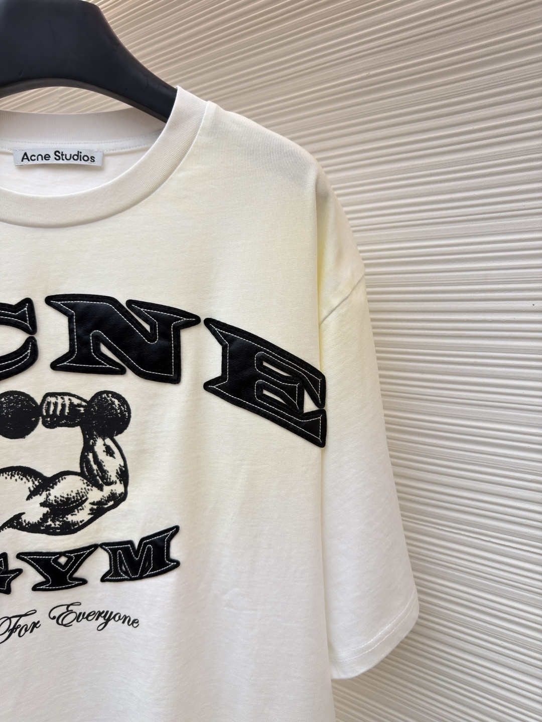 Acne Studios 贴皮徽标做旧T恤 短袖 棕色 白色 A2 CL0401-ADM