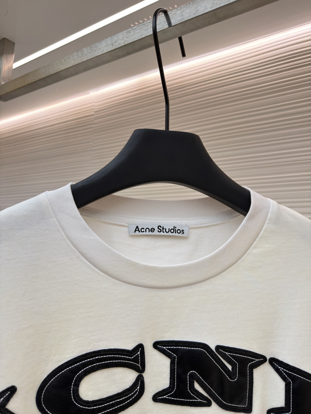 Acne Studios 贴皮徽标做旧T恤 短袖 棕色 白色 A2 CL0401-ADM