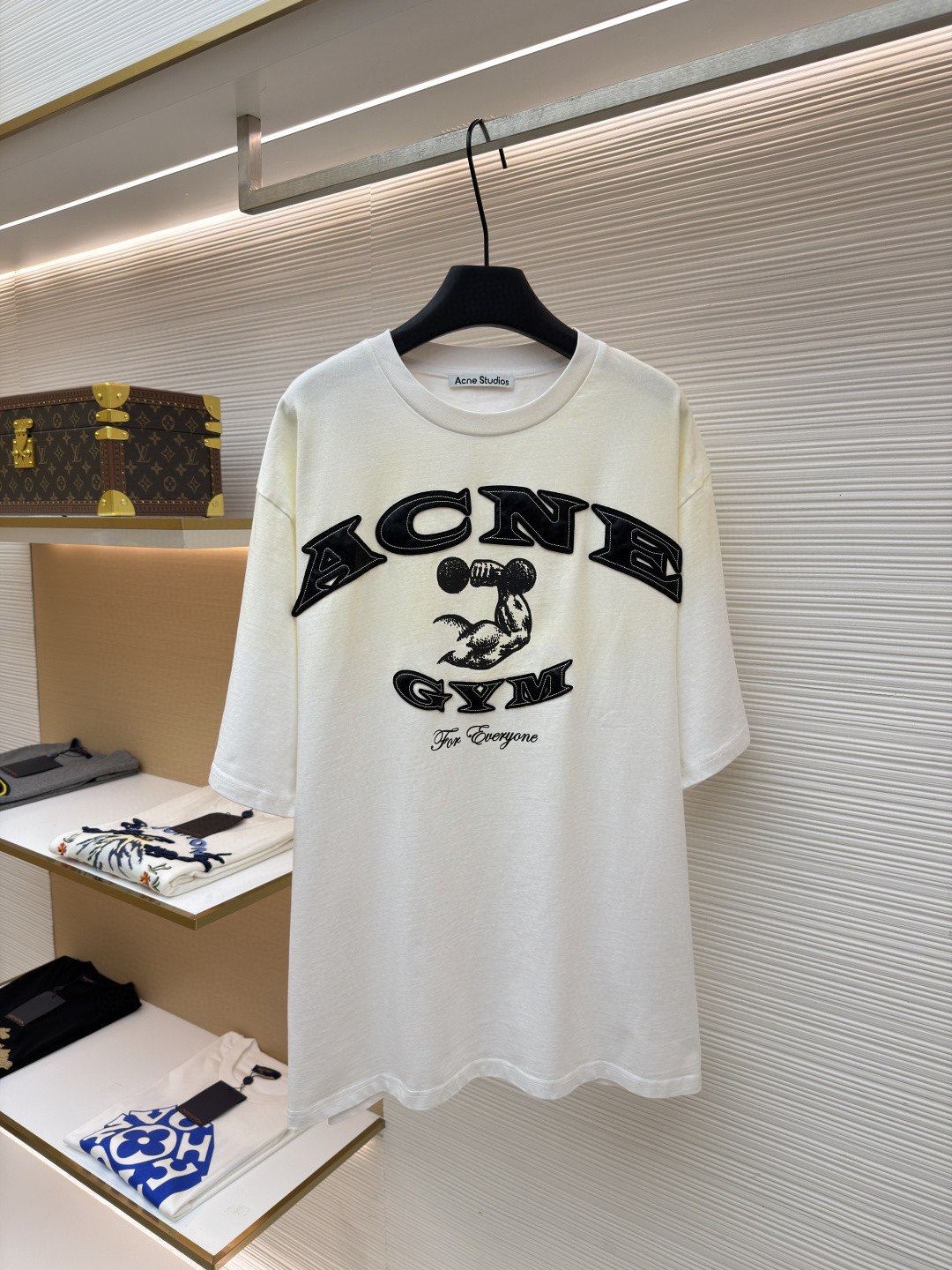Acne Studios 贴皮徽标做旧T恤 短袖 棕色 白色 A2 CL0401-ADM