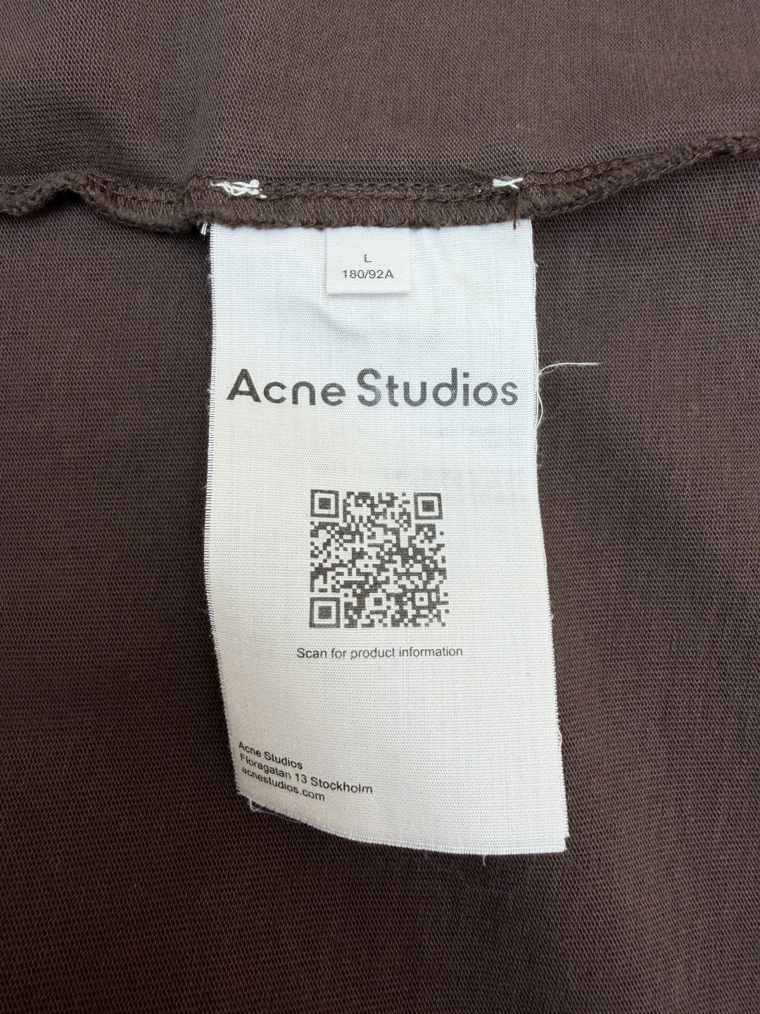 Acne Studios 贴皮徽标做旧T恤 短袖 棕色 白色 A2 CL0401-ADM