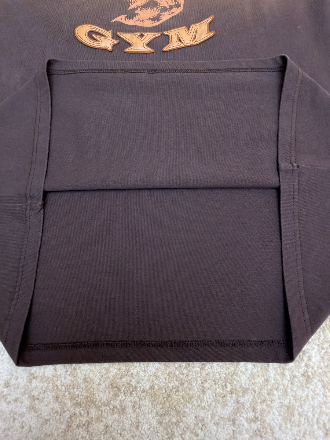 Acne Studios 贴皮徽标做旧T恤 短袖 棕色 白色 A2 CL0401-ADM