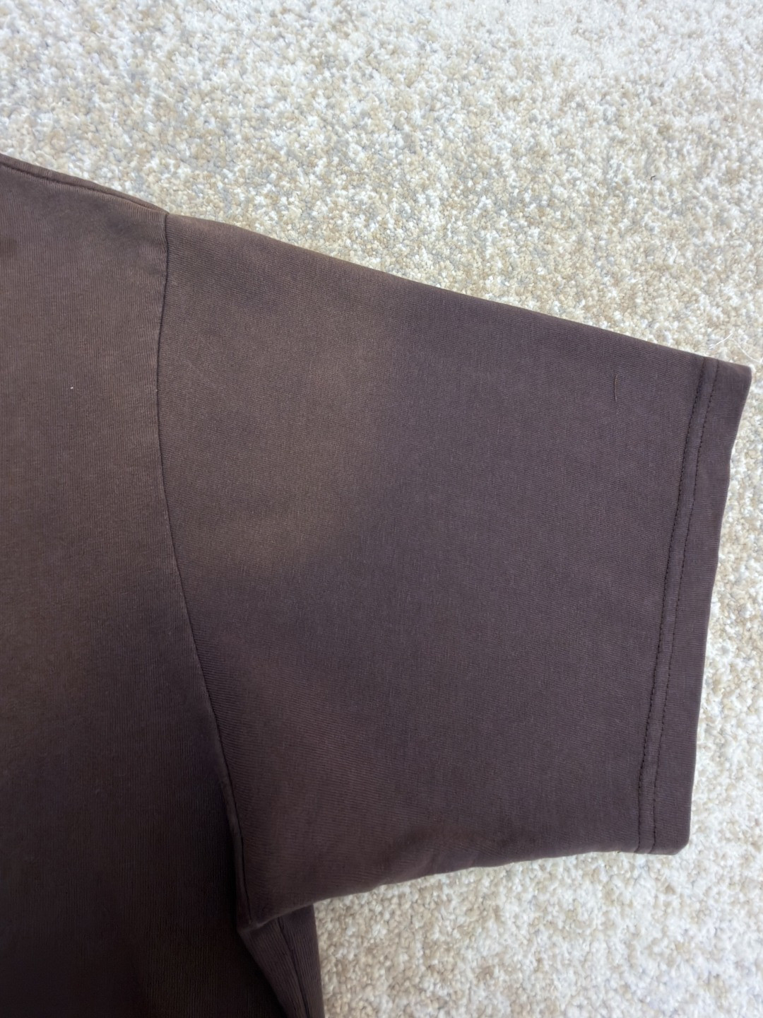 Acne Studios 贴皮徽标做旧T恤 短袖 棕色 白色 A2 CL0401-ADM