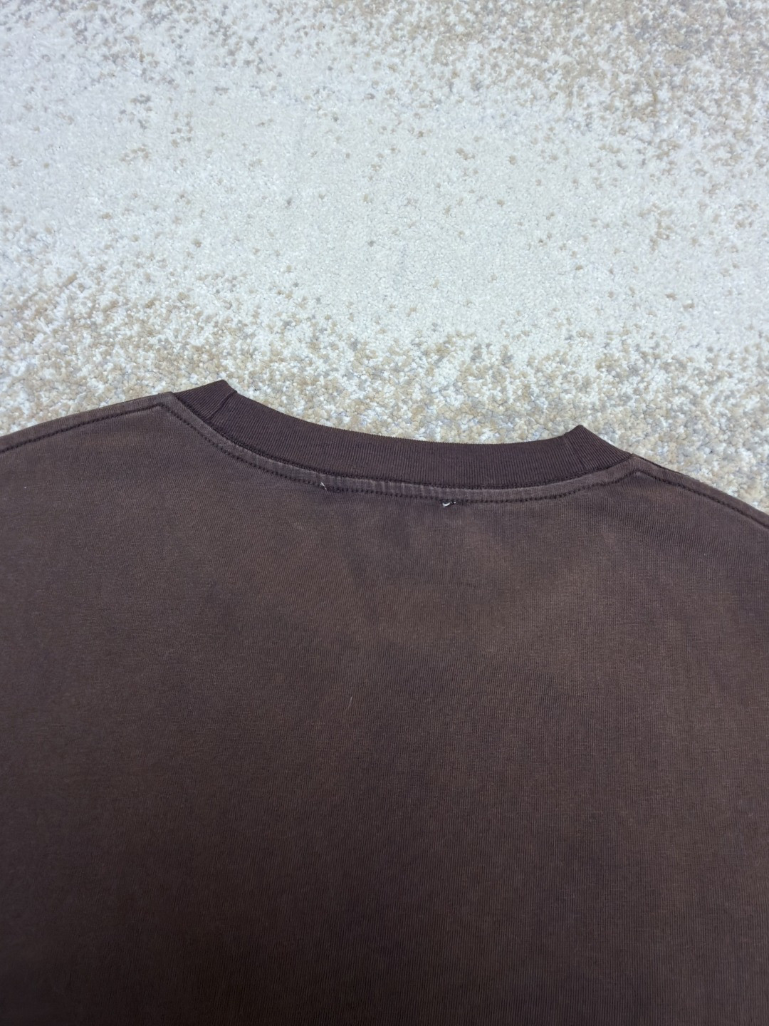 Acne Studios 贴皮徽标做旧T恤 短袖 棕色 白色 A2 CL0401-ADM